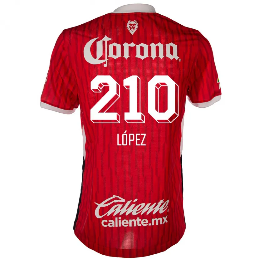 Danxen Hombre Camiseta Juan López #210 Rojo Blanco 1ª Equipación 2024/25 La Camisa