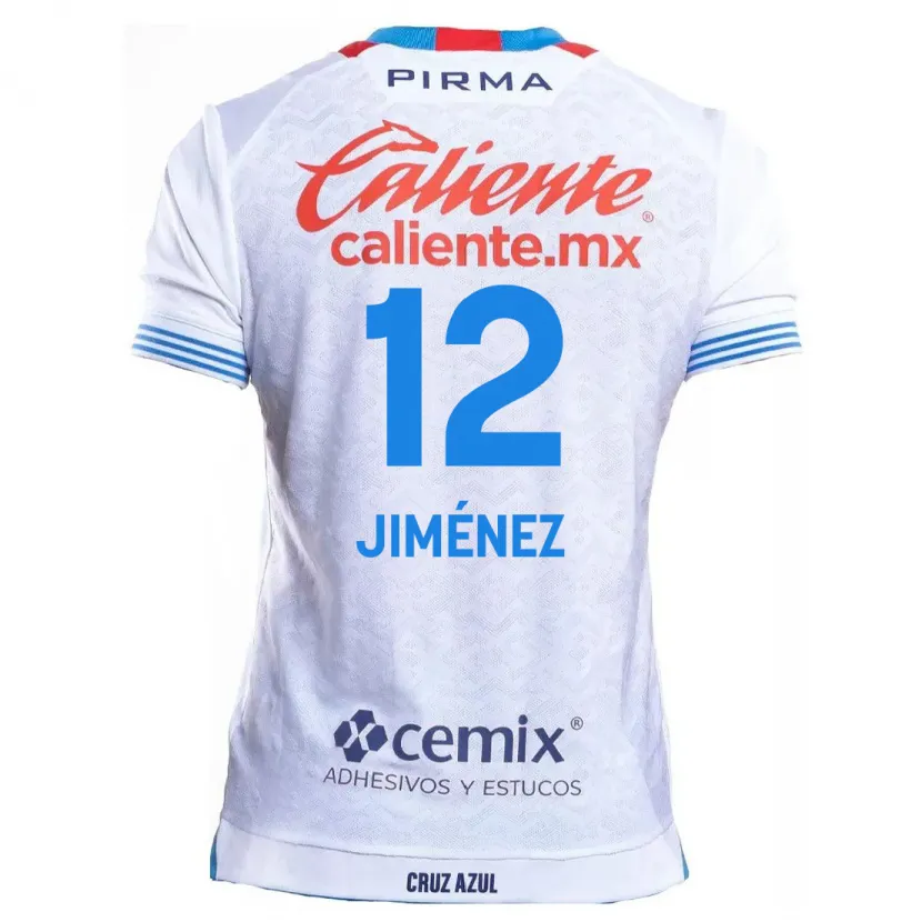 Danxen Hombre Camiseta Luis Jiménez #12 Blanco Azul 2ª Equipación 2024/25 La Camisa