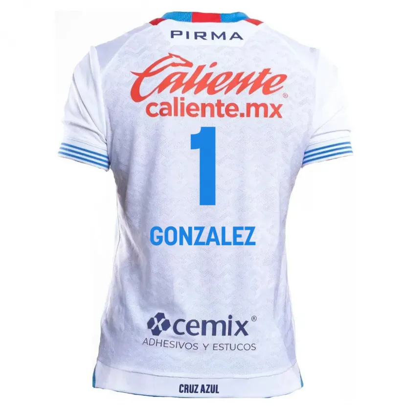 Danxen Hombre Camiseta Itzayana Gonzalez #1 Blanco Azul 2ª Equipación 2024/25 La Camisa