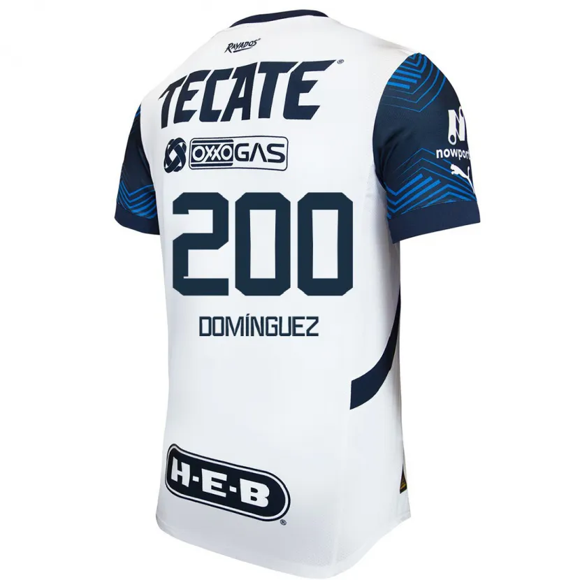 Danxen Hombre Camiseta Joel Domínguez #200 Blanco Azul 2ª Equipación 2024/25 La Camisa