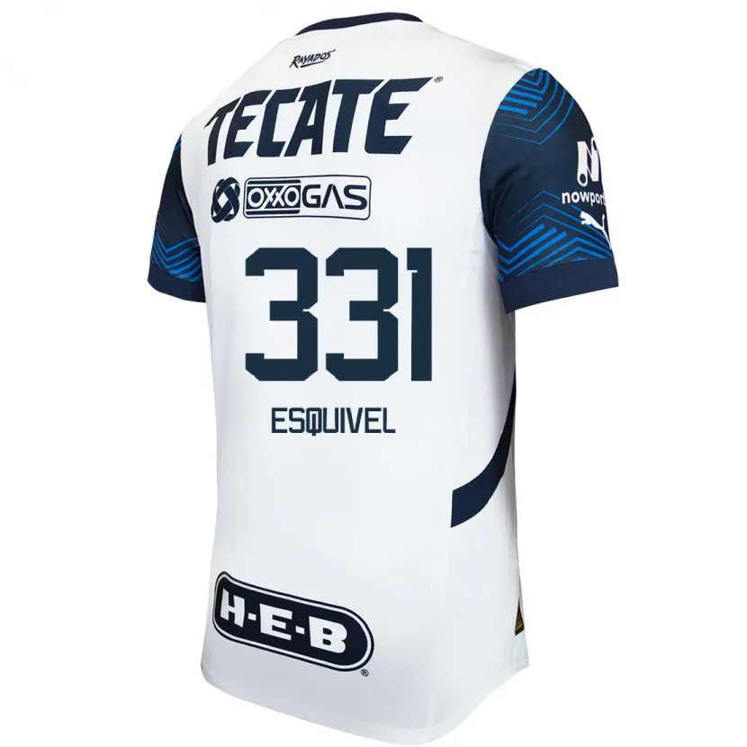 Danxen Hombre Camiseta Abraham Esquivel #331 Blanco Azul 2ª Equipación 2024/25 La Camisa