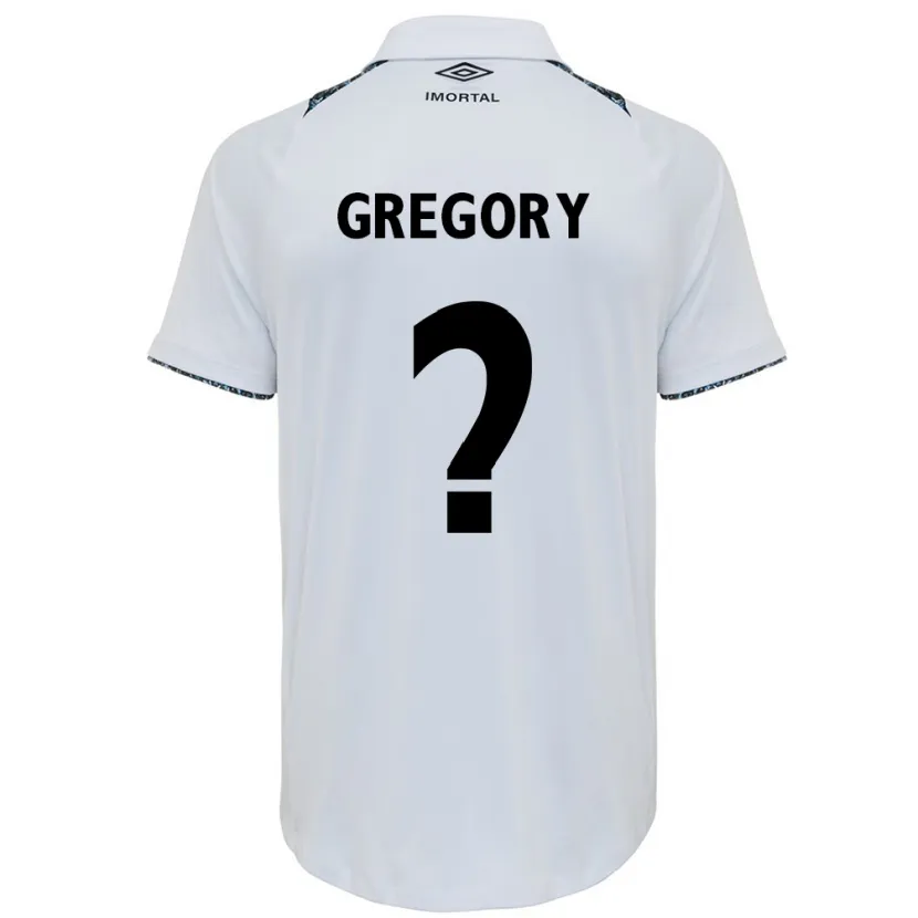 Danxen Hombre Camiseta Gregory #0 Blanco Azul 2ª Equipación 2024/25 La Camisa