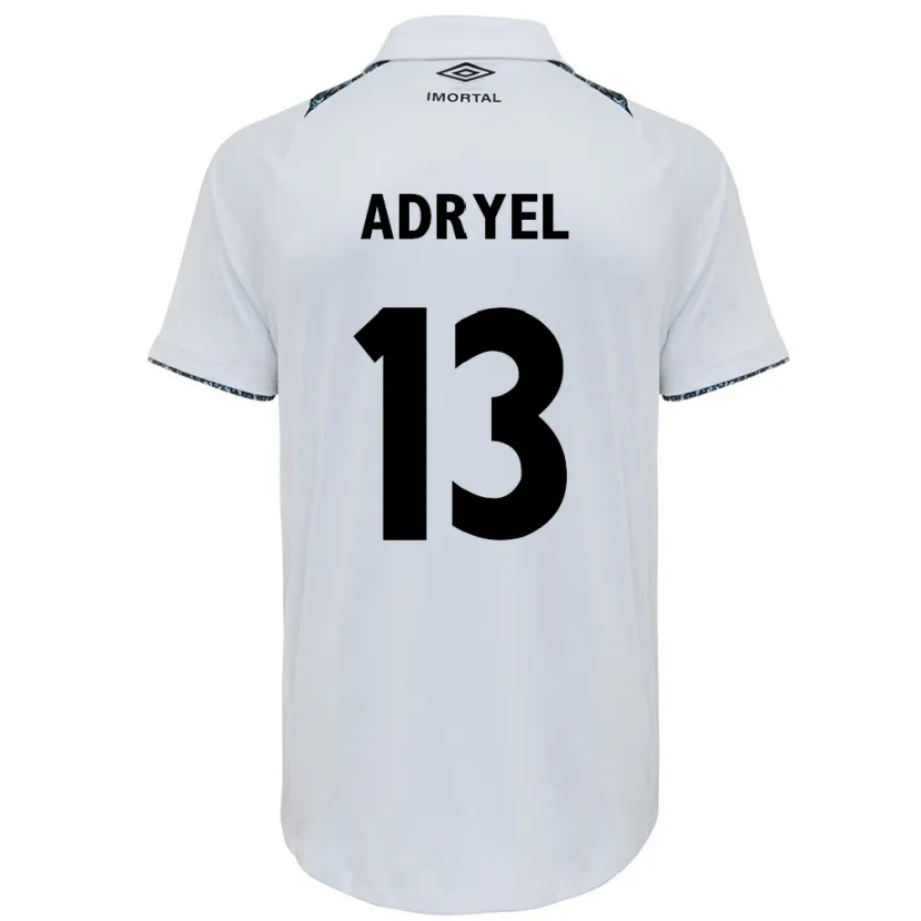 Danxen Hombre Camiseta Adryel #13 Blanco Azul 2ª Equipación 2024/25 La Camisa