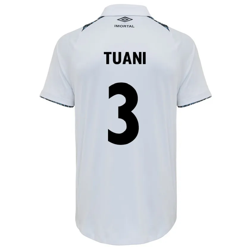 Danxen Hombre Camiseta Tuani #3 Blanco Azul 2ª Equipación 2024/25 La Camisa