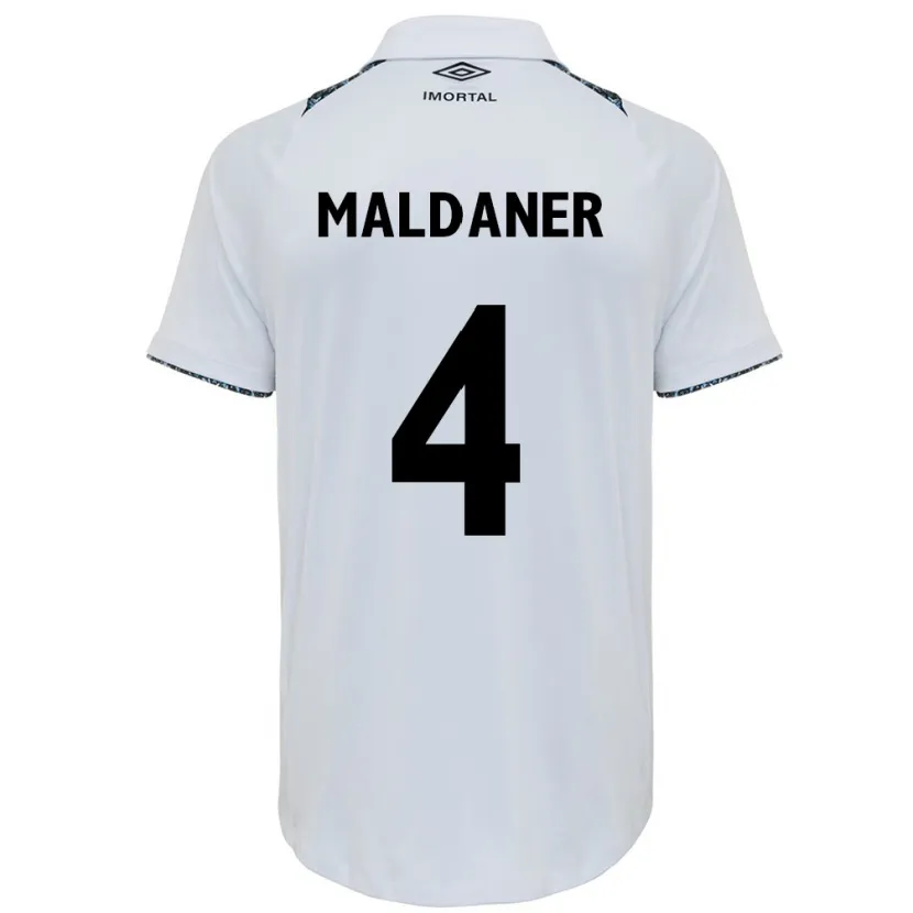 Danxen Hombre Camiseta Pati Maldaner #4 Blanco Azul 2ª Equipación 2024/25 La Camisa