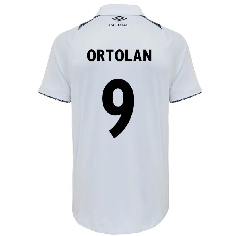 Danxen Hombre Camiseta Dani Ortolan #9 Blanco Azul 2ª Equipación 2024/25 La Camisa