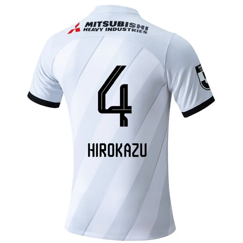 Danxen Hombre Camiseta Hirokazu Ishihara #4 Gris Blanco 2ª Equipación 2024/25 La Camisa