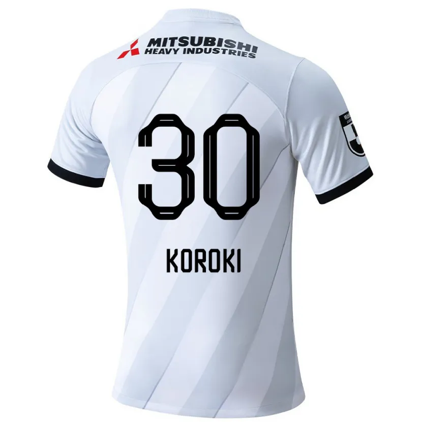 Danxen Hombre Camiseta Shinzo Koroki #30 Gris Blanco 2ª Equipación 2024/25 La Camisa