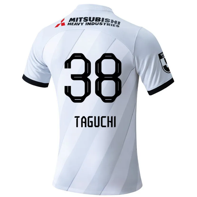 Danxen Hombre Camiseta Keita Taguchi #38 Gris Blanco 2ª Equipación 2024/25 La Camisa