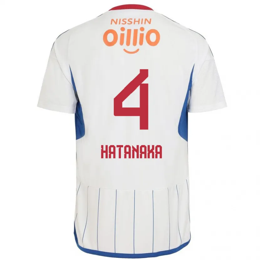 Danxen Hombre Camiseta Shinnosuke Hatanaka #4 Blanco Azul Rojo 2ª Equipación 2024/25 La Camisa