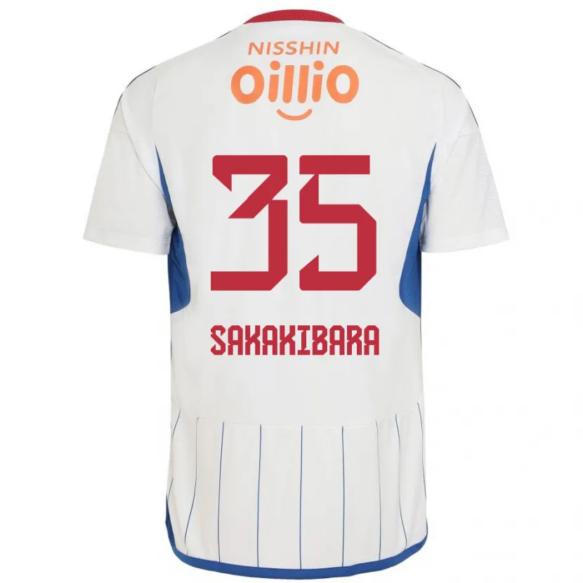 Danxen Hombre Camiseta Keigo Sakakibara #35 Blanco Azul Rojo 2ª Equipación 2024/25 La Camisa