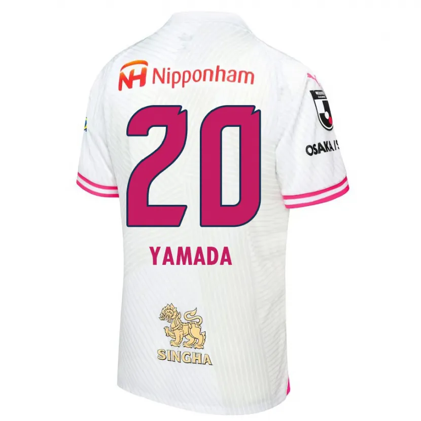 Danxen Hombre Camiseta Kotaro Yamada #20 Blanco Rosa 2ª Equipación 2024/25 La Camisa