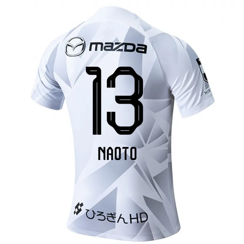 Danxen Hombre Camiseta Naoto Arai #13 Blanco Gris Negro 2ª Equipación 2024/25 La Camisa