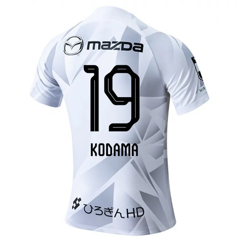 Danxen Hombre Camiseta Tsukasa Kodama #19 Blanco Gris Negro 2ª Equipación 2024/25 La Camisa