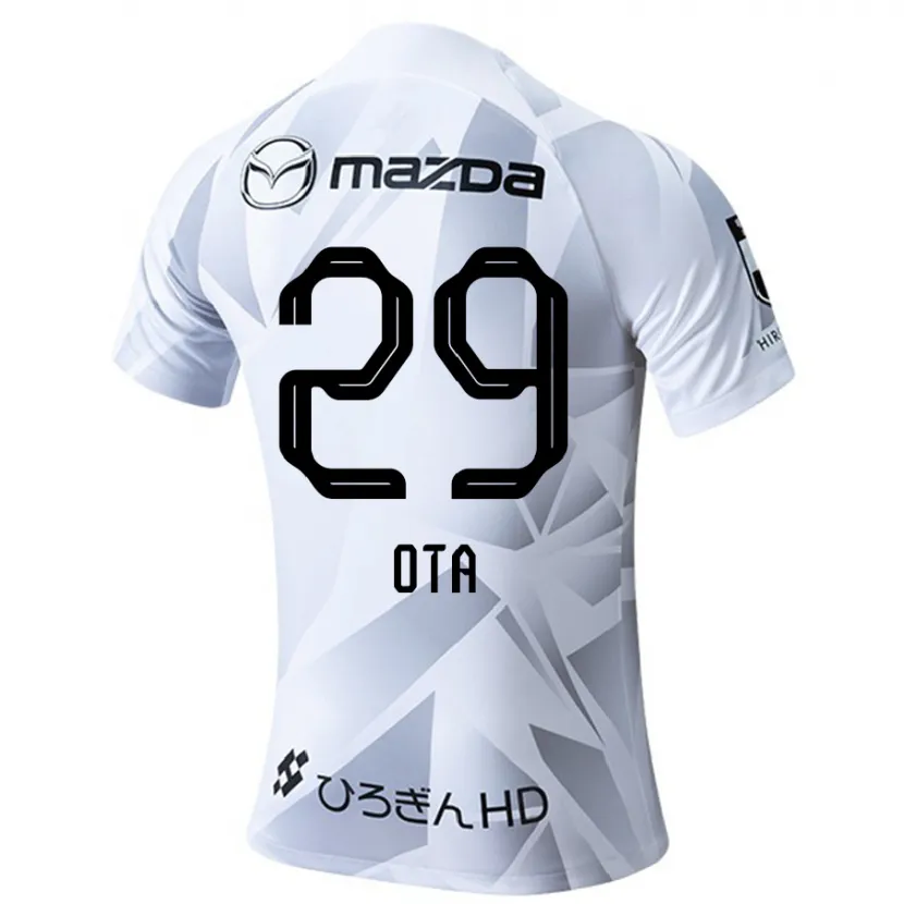 Danxen Hombre Camiseta Hiroto Ota #29 Blanco Gris Negro 2ª Equipación 2024/25 La Camisa