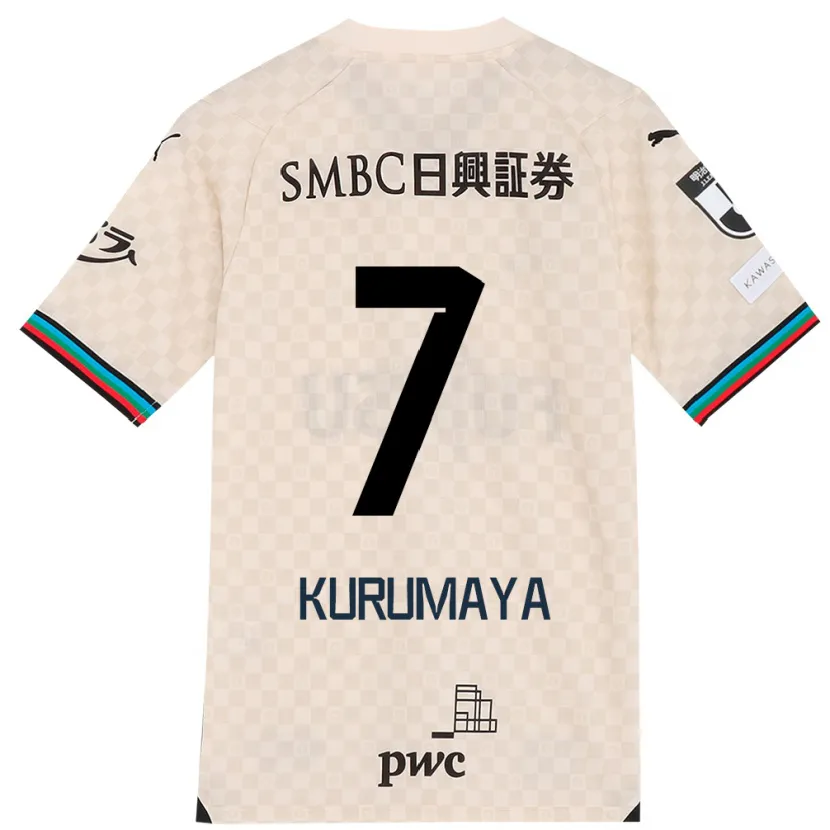 Danxen Hombre Camiseta Shintaro Kurumaya #7 Blanco Gris 2ª Equipación 2024/25 La Camisa