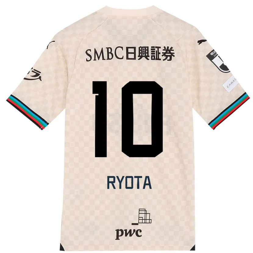 Danxen Hombre Camiseta Ryota Oshima #10 Blanco Gris 2ª Equipación 2024/25 La Camisa