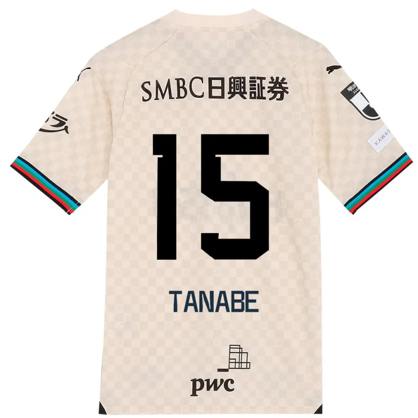 Danxen Hombre Camiseta Shuto Tanabe #15 Blanco Gris 2ª Equipación 2024/25 La Camisa