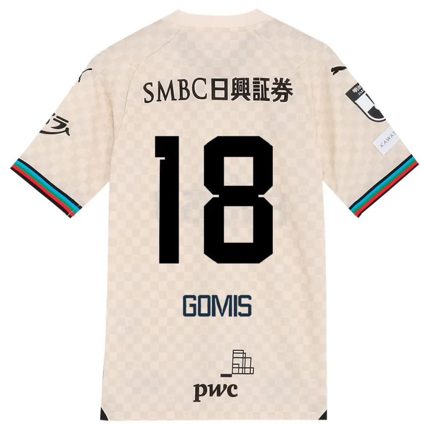 Danxen Hombre Camiseta Bafétimbi Gomis #18 Blanco Gris 2ª Equipación 2024/25 La Camisa