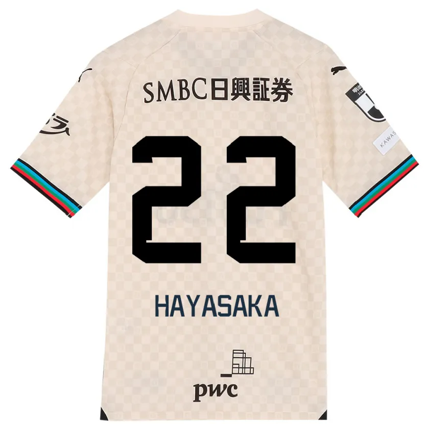 Danxen Hombre Camiseta Yuki Hayasaka #22 Blanco Gris 2ª Equipación 2024/25 La Camisa