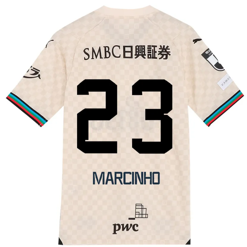 Danxen Hombre Camiseta Marcinho #23 Blanco Gris 2ª Equipación 2024/25 La Camisa