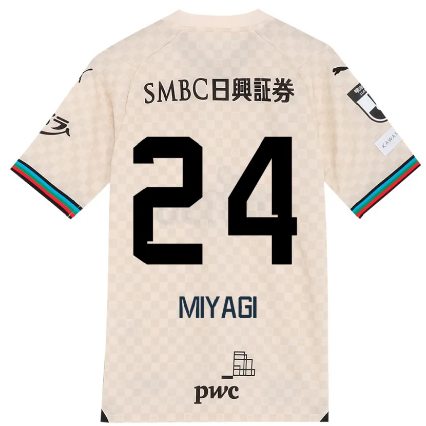 Danxen Hombre Camiseta Ten Miyagi #24 Blanco Gris 2ª Equipación 2024/25 La Camisa