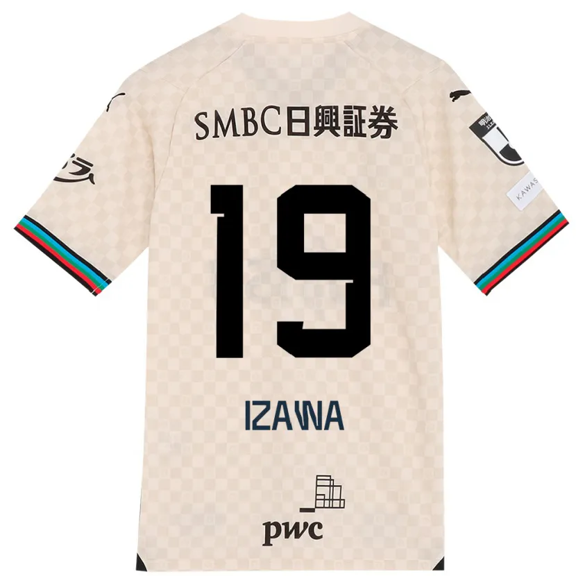 Danxen Hombre Camiseta Haruki Izawa #19 Blanco Gris 2ª Equipación 2024/25 La Camisa