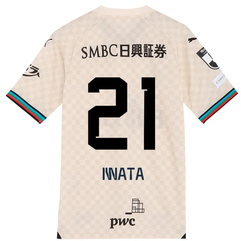 Danxen Hombre Camiseta Kantaro Iwata #21 Blanco Gris 2ª Equipación 2024/25 La Camisa