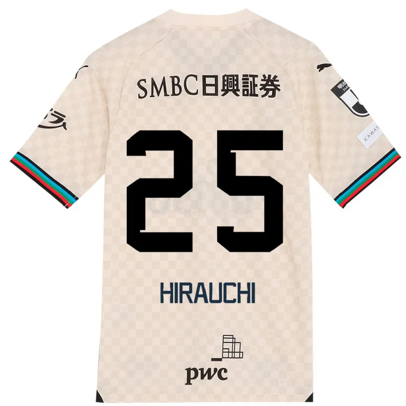 Danxen Hombre Camiseta Issei Hirauchi #25 Blanco Gris 2ª Equipación 2024/25 La Camisa