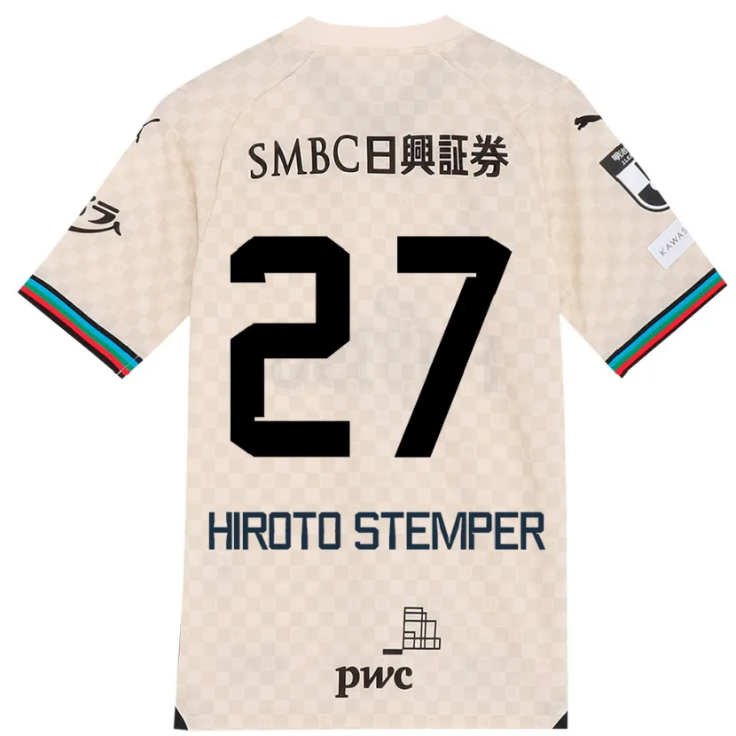 Danxen Hombre Camiseta Luka Hiroto Stemper #27 Blanco Gris 2ª Equipación 2024/25 La Camisa