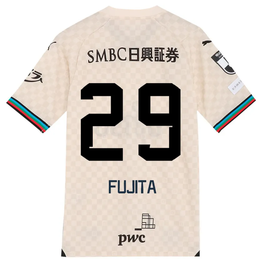 Danxen Hombre Camiseta Asuto Fujita #29 Blanco Gris 2ª Equipación 2024/25 La Camisa