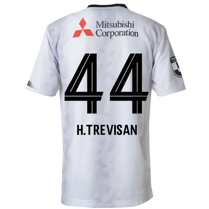 Danxen Hombre Camiseta Henrique Trevisan #44 Blanco Negro 2ª Equipación 2024/25 La Camisa