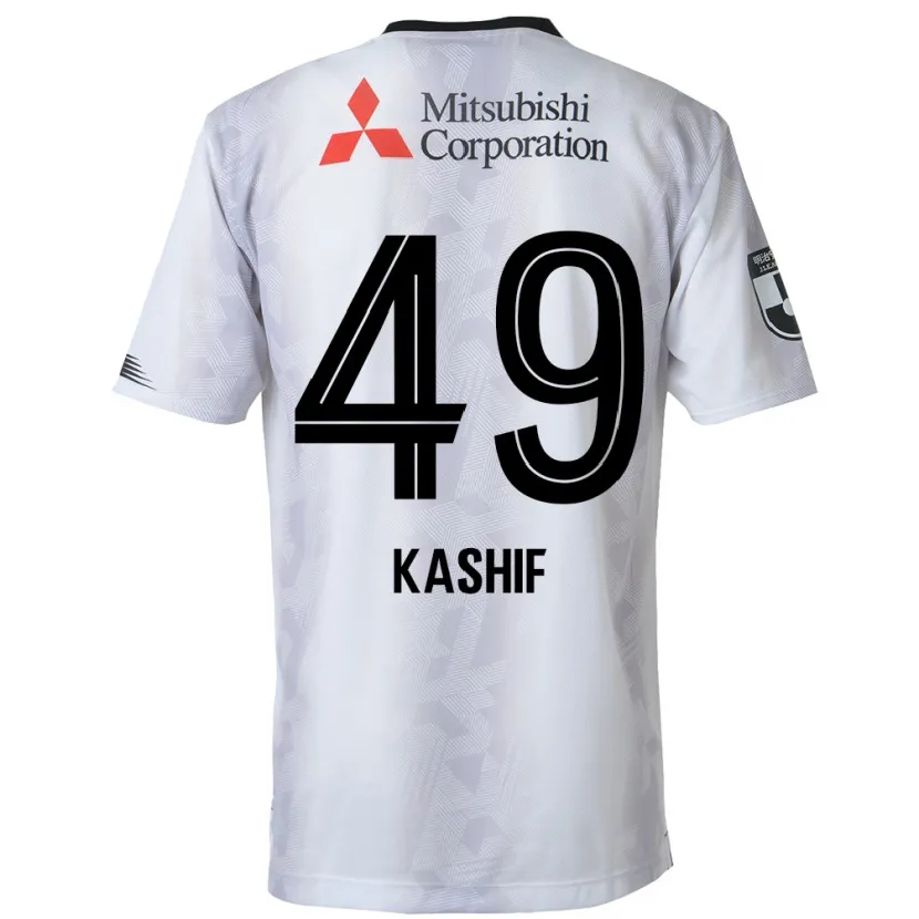 Danxen Hombre Camiseta Kashif Bangnagande #49 Blanco Negro 2ª Equipación 2024/25 La Camisa