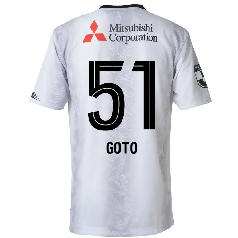 Danxen Hombre Camiseta Wataru Goto #51 Blanco Negro 2ª Equipación 2024/25 La Camisa