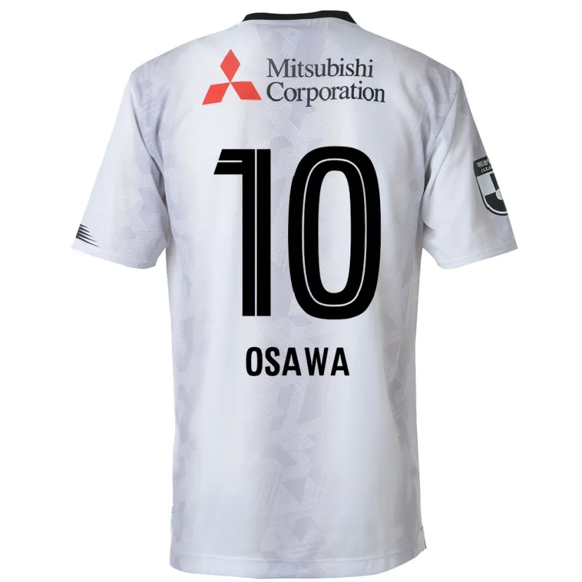 Danxen Hombre Camiseta Shuzo Osawa #10 Blanco Negro 2ª Equipación 2024/25 La Camisa