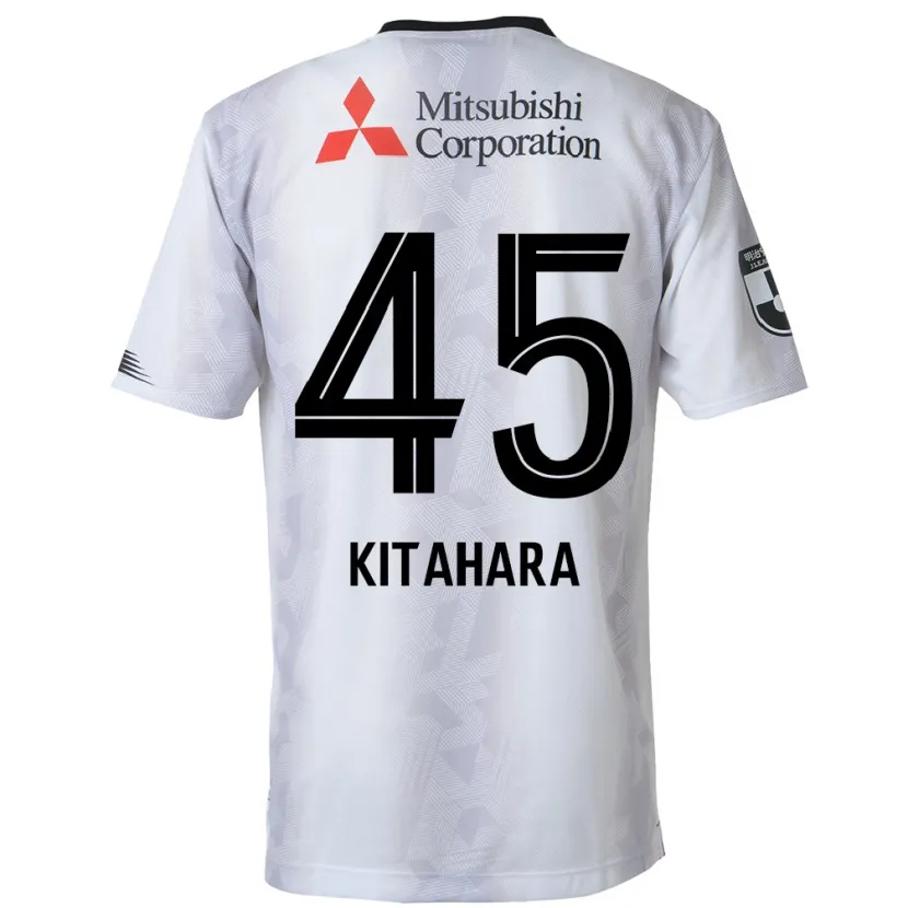 Danxen Hombre Camiseta Maki Kitahara #45 Blanco Negro 2ª Equipación 2024/25 La Camisa