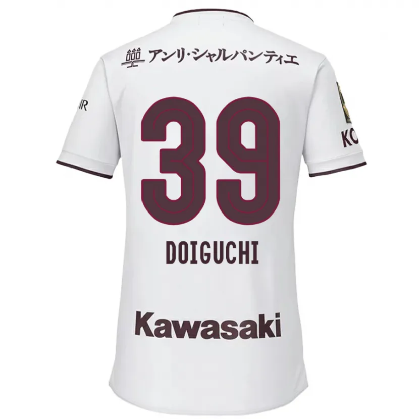 Danxen Hombre Camiseta Ritsu Doiguchi #39 Blanco Rojo 2ª Equipación 2024/25 La Camisa