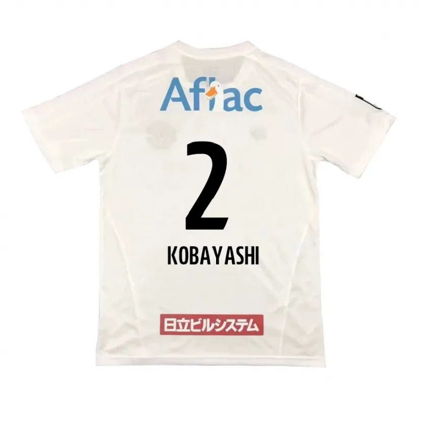 Danxen Hombre Camiseta Kensei Kobayashi #2 Blanco Negro 2ª Equipación 2024/25 La Camisa