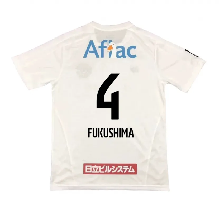 Danxen Hombre Camiseta Taiga Fukushima #4 Blanco Negro 2ª Equipación 2024/25 La Camisa