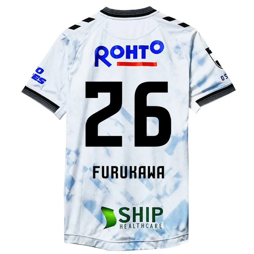 Danxen Hombre Camiseta Kanta Furukawa #26 Blanco Negro 2ª Equipación 2024/25 La Camisa