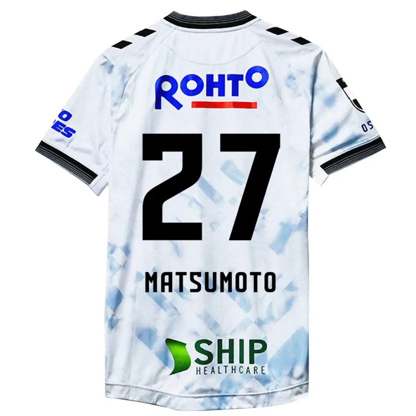 Danxen Hombre Camiseta Kensaku Matsumoto #27 Blanco Negro 2ª Equipación 2024/25 La Camisa