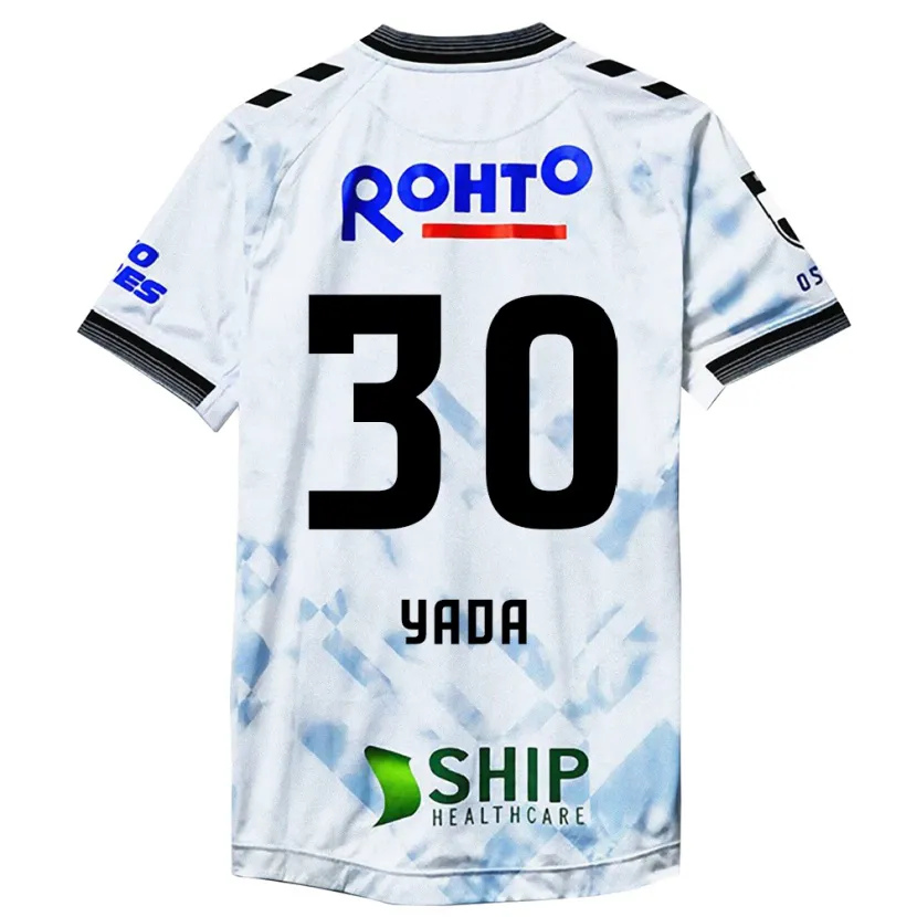 Danxen Hombre Camiseta Yukito Yada #30 Blanco Negro 2ª Equipación 2024/25 La Camisa