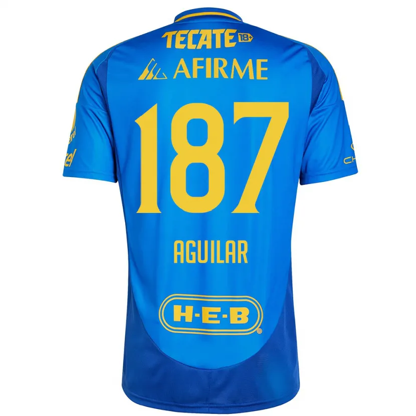 Danxen Hombre Camiseta Manuel Aguilar #187 Azul Amarillo 2ª Equipación 2024/25 La Camisa