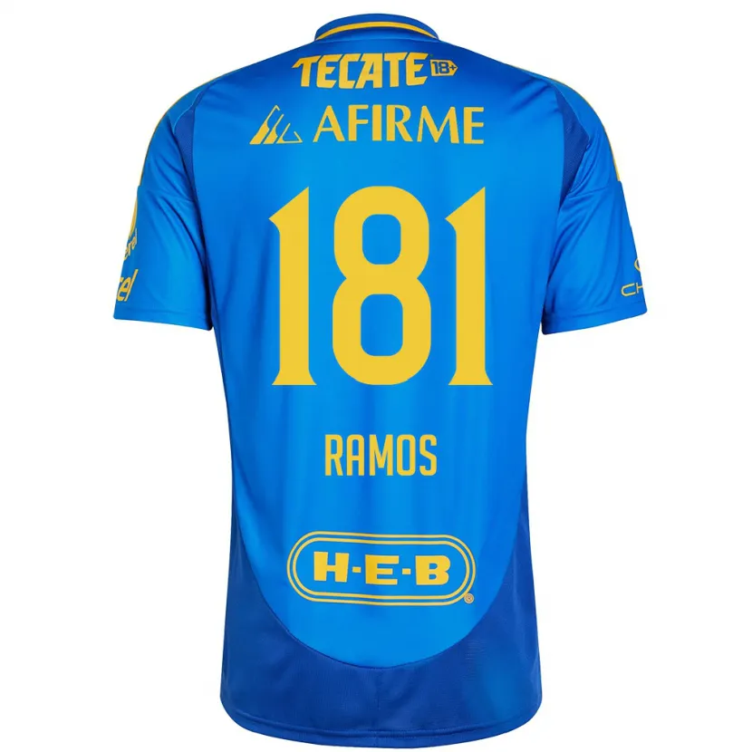 Danxen Hombre Camiseta Anthony Ramos #181 Azul Amarillo 2ª Equipación 2024/25 La Camisa