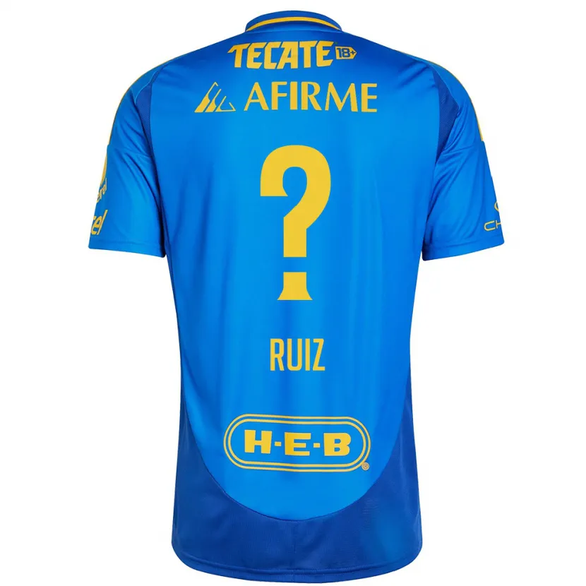 Danxen Hombre Camiseta Luis Ruiz #0 Azul Amarillo 2ª Equipación 2024/25 La Camisa