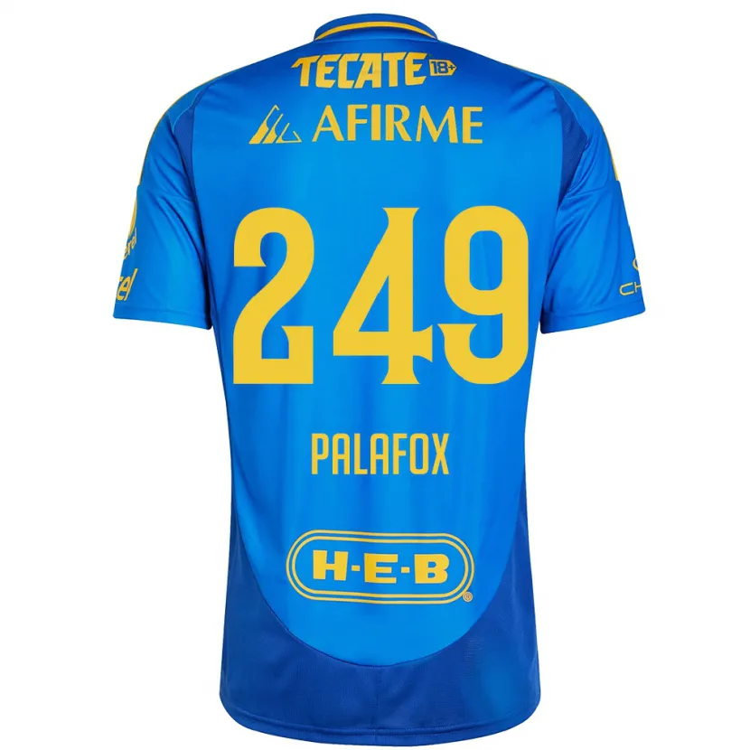 Danxen Hombre Camiseta José Palafox #249 Azul Amarillo 2ª Equipación 2024/25 La Camisa