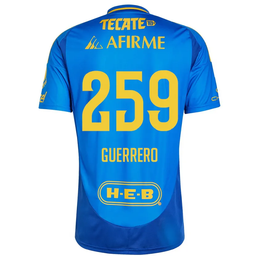 Danxen Hombre Camiseta Erick Guerrero #259 Azul Amarillo 2ª Equipación 2024/25 La Camisa