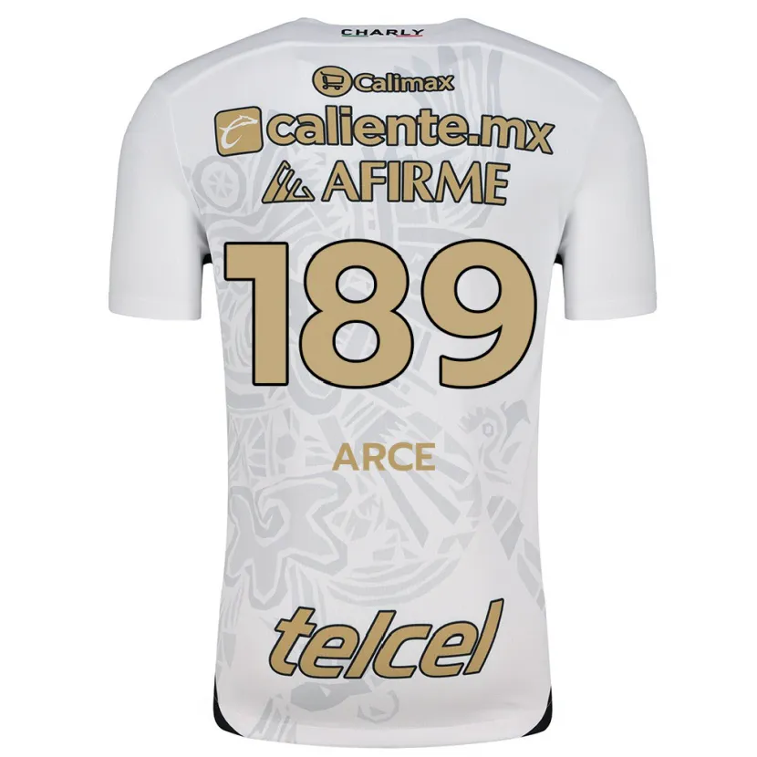 Danxen Hombre Camiseta Diego Arce #189 Blanco Negro 2ª Equipación 2024/25 La Camisa