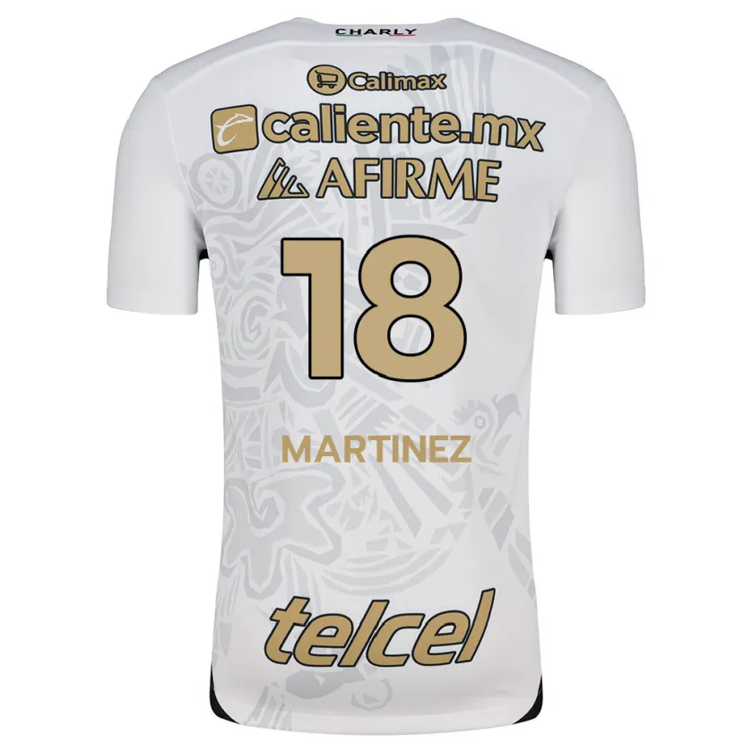 Danxen Hombre Camiseta Natividad Martínez #18 Blanco Negro 2ª Equipación 2024/25 La Camisa