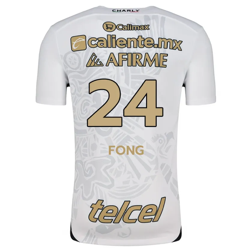 Danxen Hombre Camiseta Michel Fong #24 Blanco Negro 2ª Equipación 2024/25 La Camisa